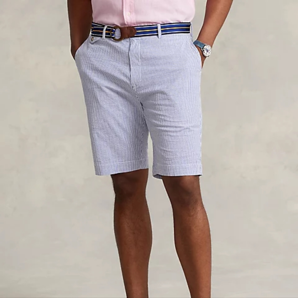 Polo Ralph Lauren Classic Fit Seersucker Cotton Shorts 46B 46